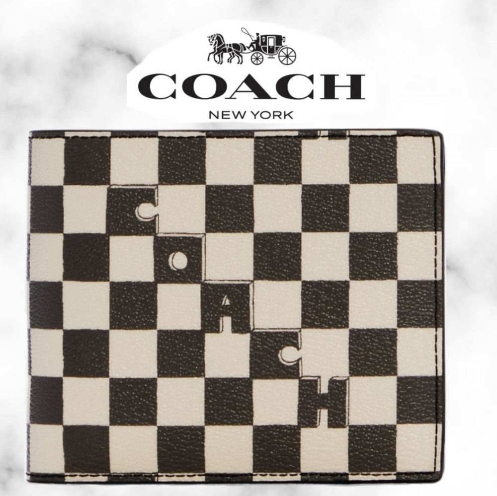Coach 3 In 1 Wallet With Checker Print